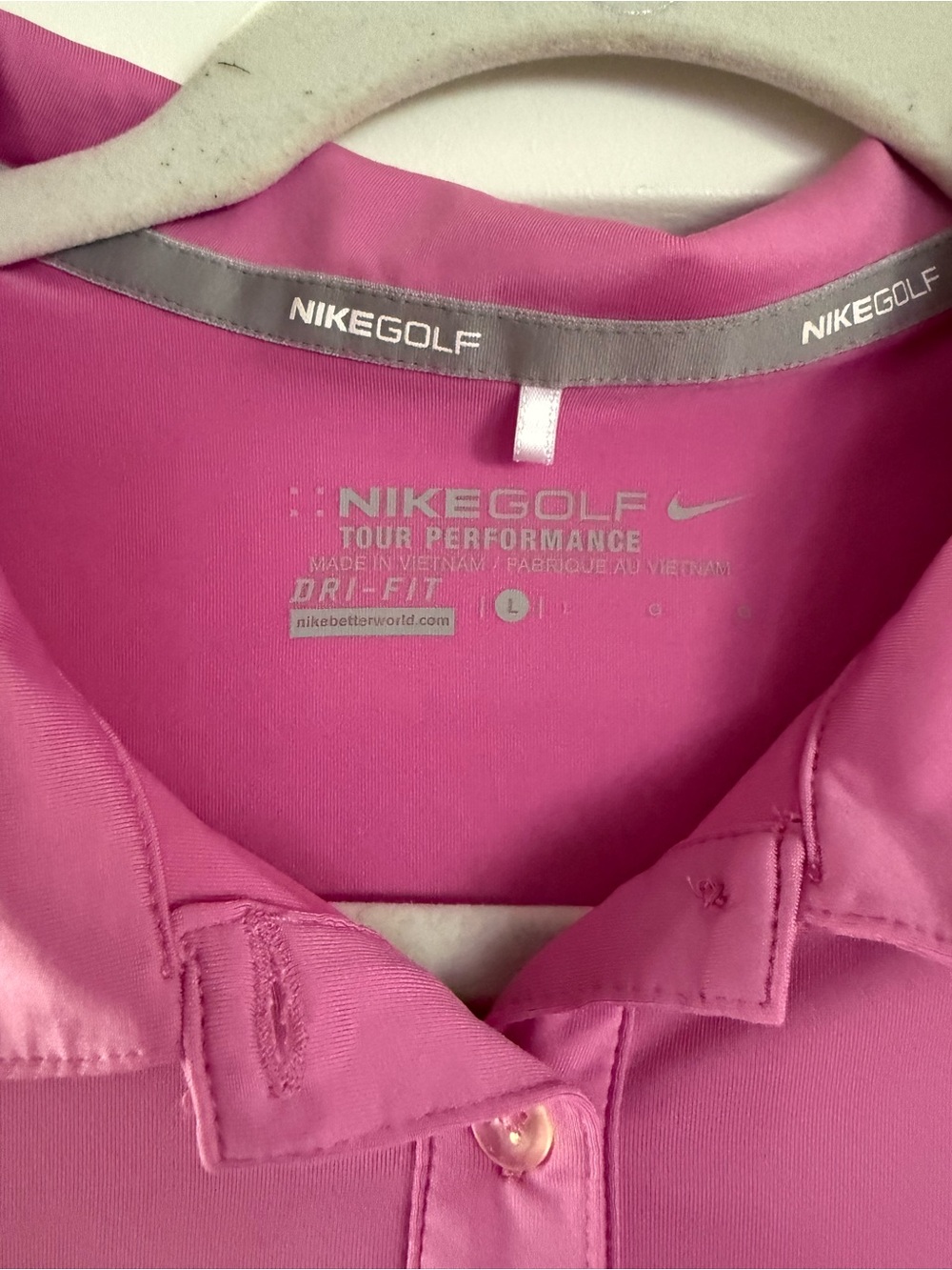 Nike Golf Women's Sleeveless Polo Shirt Size Large Pink - Picture 3 of 3